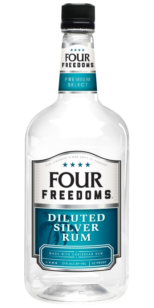 slide 1 of 1, Four Freedoms Diluted Silver White Rum, 1.75 liter