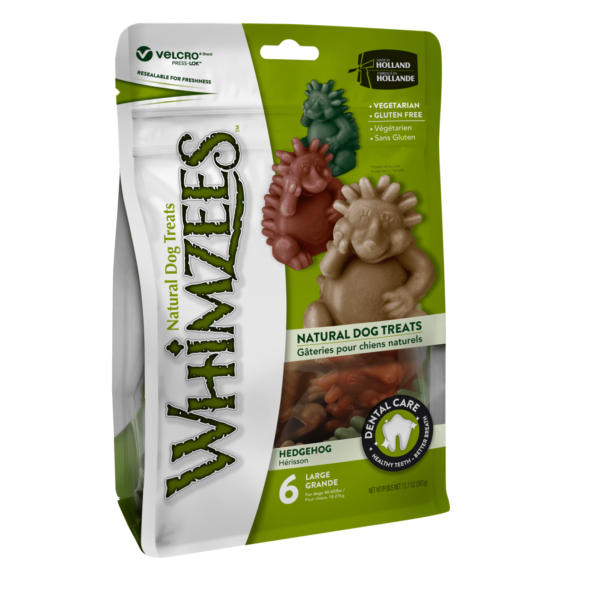 slide 1 of 5, WHIMZEES Wellness Hedgehog Dog Dental Treats, Natural Chews, Large Size, (6 Count), 1 ct