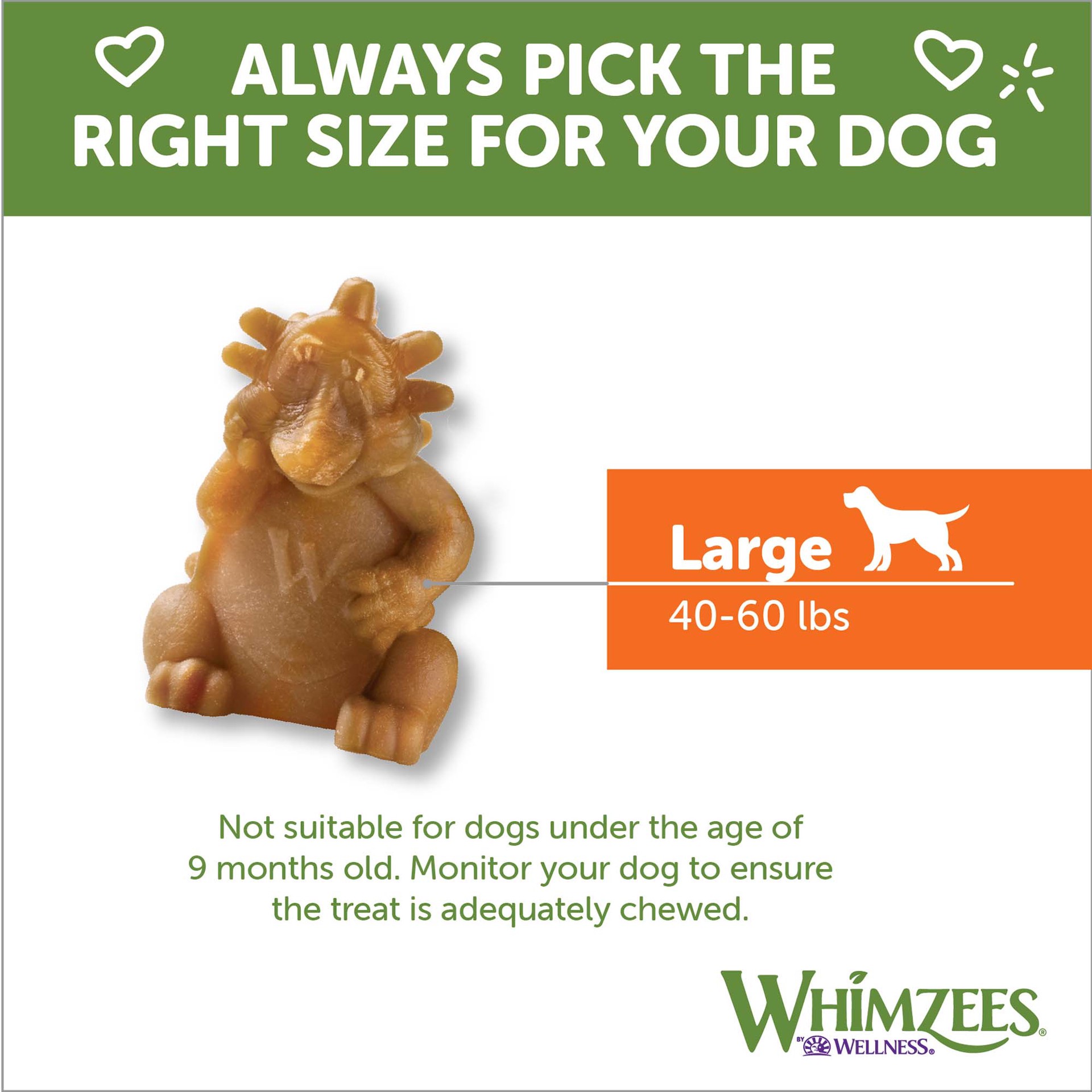 slide 4 of 5, WHIMZEES Wellness Hedgehog Dog Dental Treats, Natural Chews, Large Size, (6 Count), 1 ct