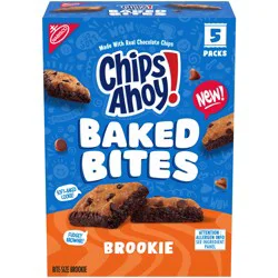 CHIPS AHOY! Baked Bites, Brookie, 5 - 1.4 oz Snack Packs (5 Bites per Pack)