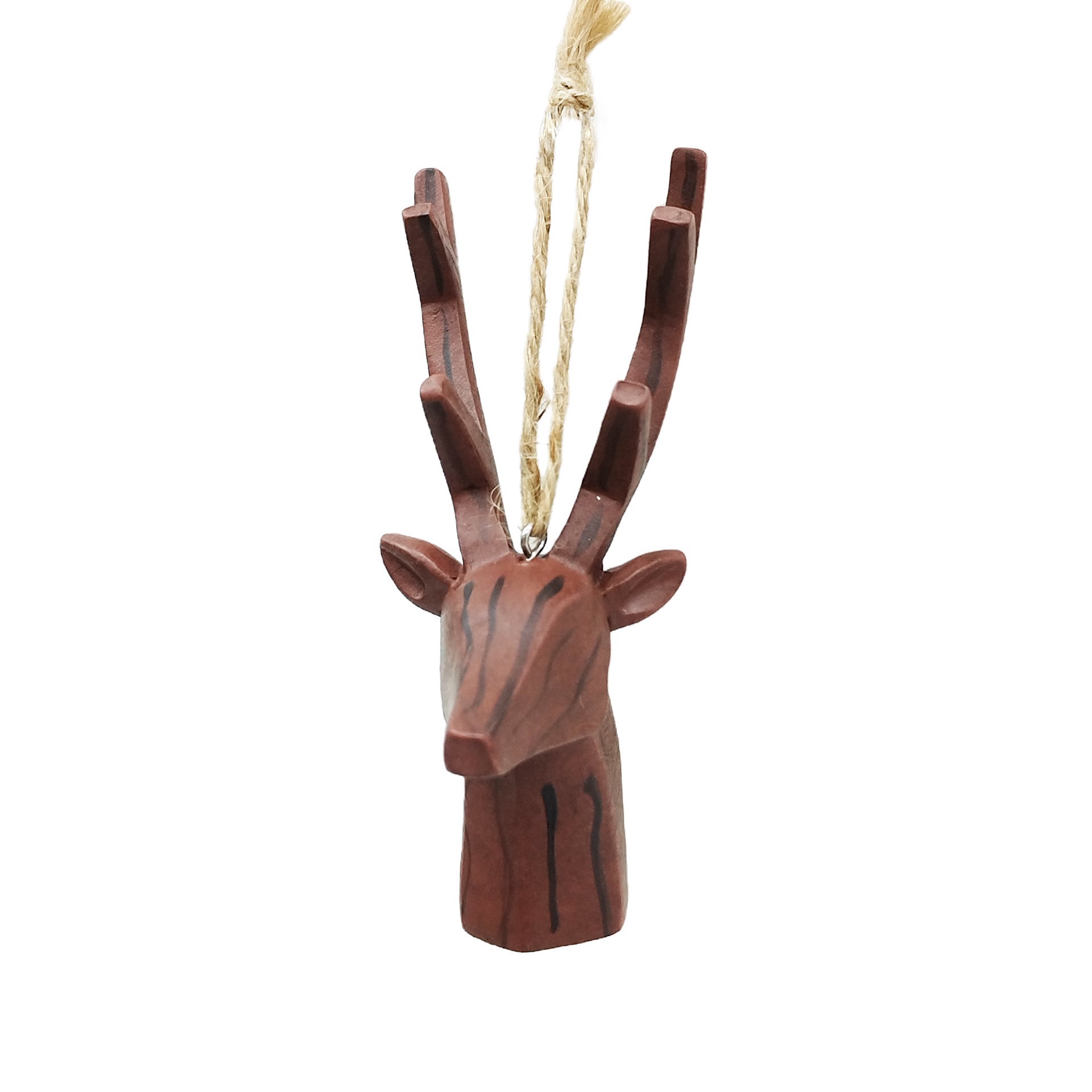 slide 3 of 3, 4.25" Deer Head Ornament By Ashland, 1.9 in x 1.85 in x 4.25 in