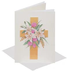 Papyrus Wood Cross Easter Card - 1 ea