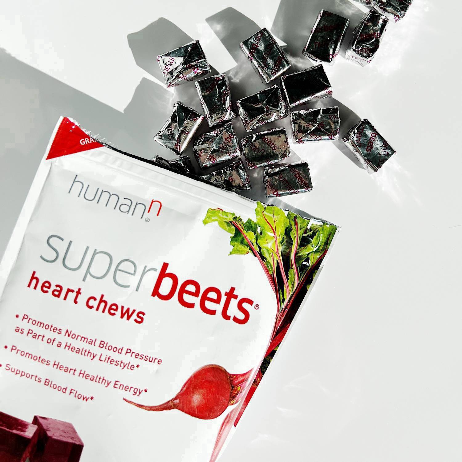 slide 39 of 42, SuperBeets Superbeets Pomegranate Berry Flavor Heart Chews 60 Chews, 1 ct