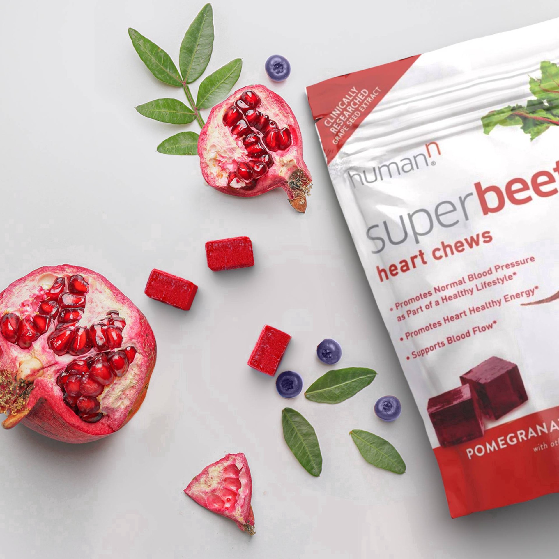 slide 29 of 42, SuperBeets Superbeets Pomegranate Berry Flavor Heart Chews 60 Chews, 1 ct