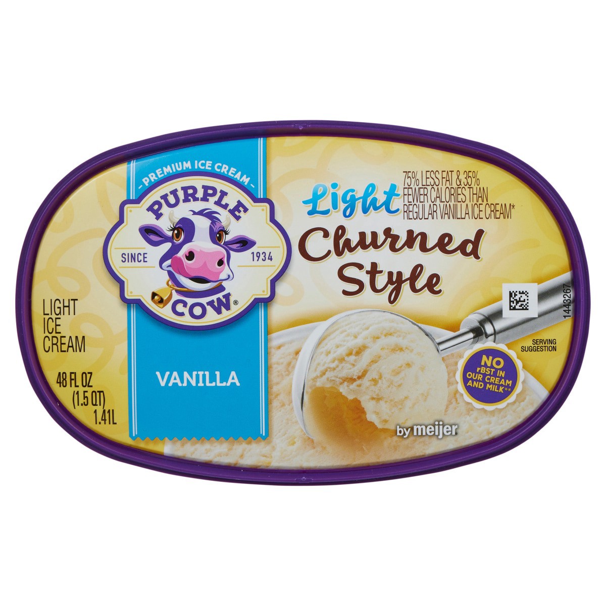 slide 17 of 25, Purple Cow Lightly Churned Vanilla Ice Cream, 1.5 qt