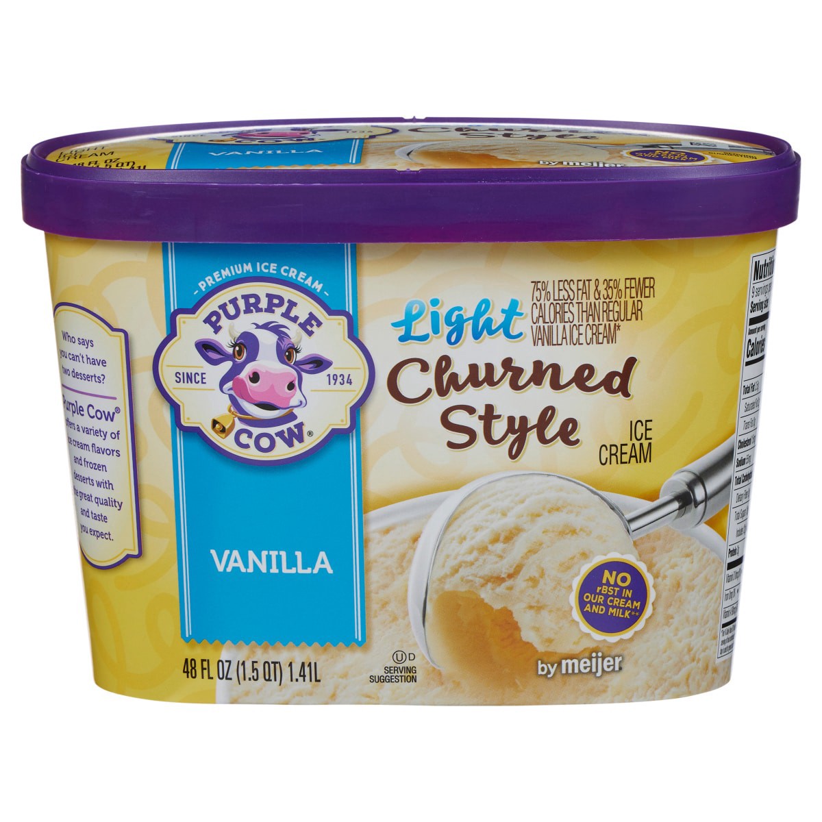 slide 1 of 25, Purple Cow Lightly Churned Vanilla Ice Cream, 1.5 qt