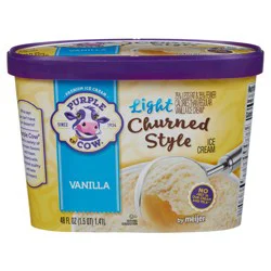 Purple Cow Lightly Churned Vanilla Ice Cream