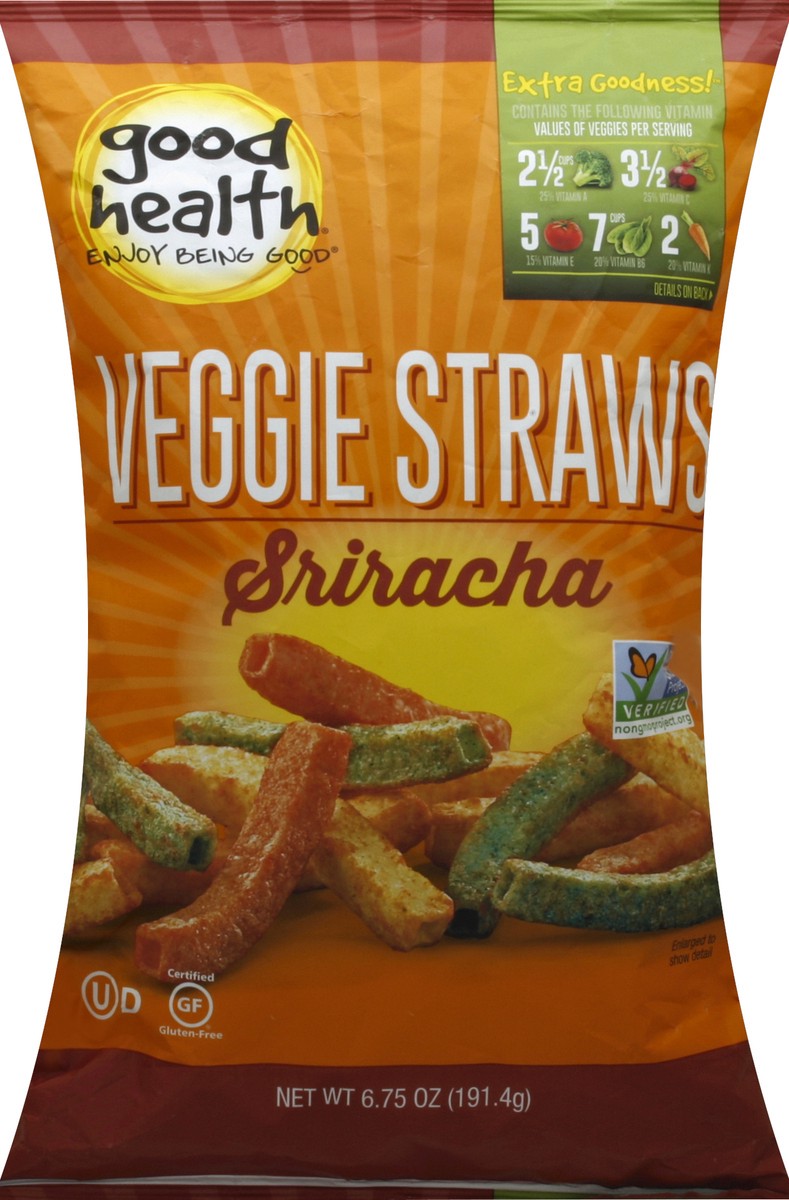 slide 5 of 5, Good Health Sriracha Veggie Straws, 6.75 oz