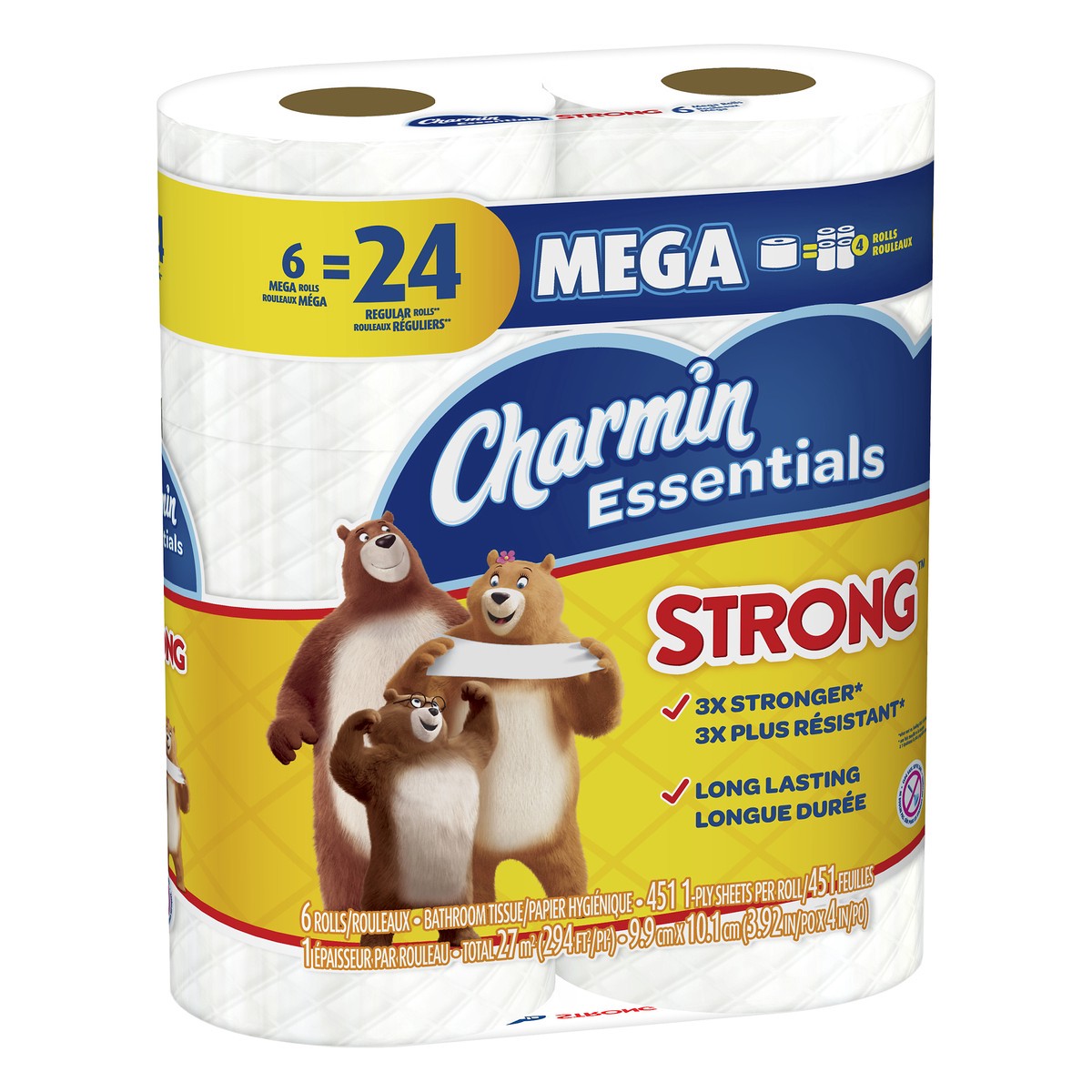 slide 2 of 5, Charmin Ess Strong Mega Rolls, 6 ct