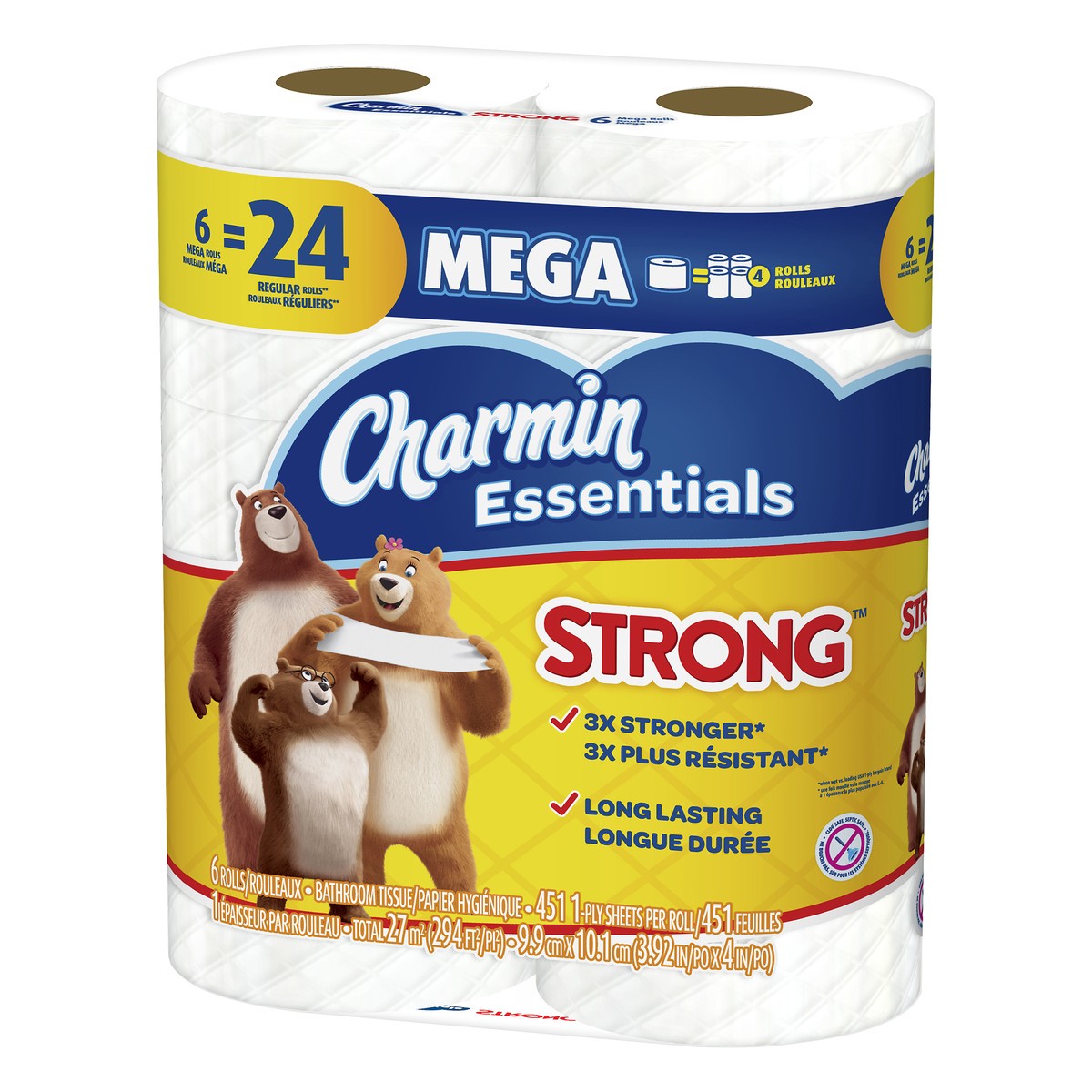 slide 5 of 5, Charmin Ess Strong Mega Rolls, 6 ct