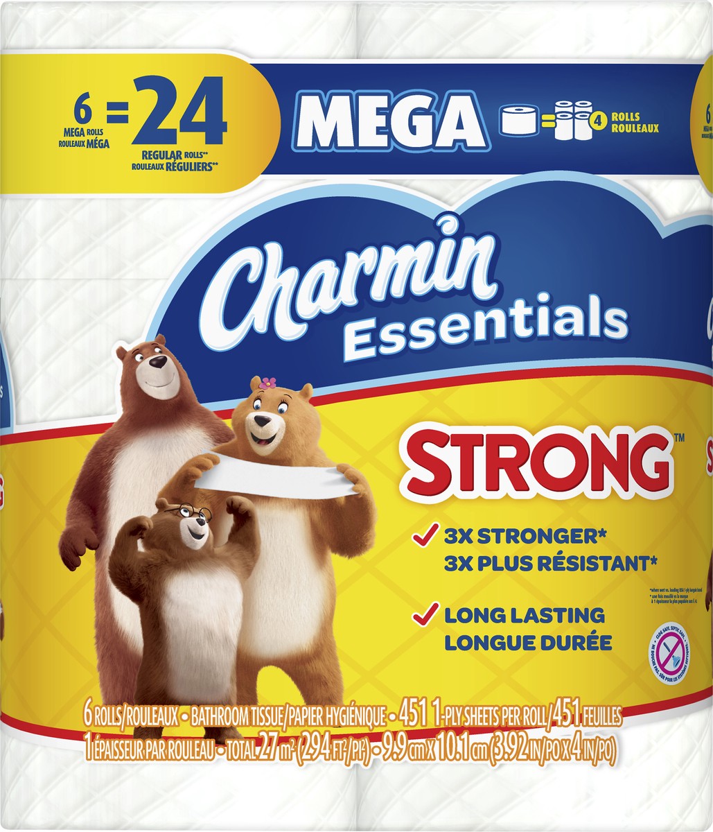 slide 1 of 5, Charmin Ess Strong Mega Rolls, 6 ct