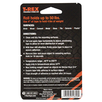 slide 3 of 5, T-REX Extreme Hold Mounting Tape - 1 in. x 60 in., 1 ct