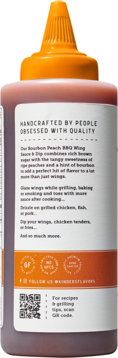 slide 9 of 9, Kinder's Bourbon Peach BBQ Wing Sauce, 15.5 oz