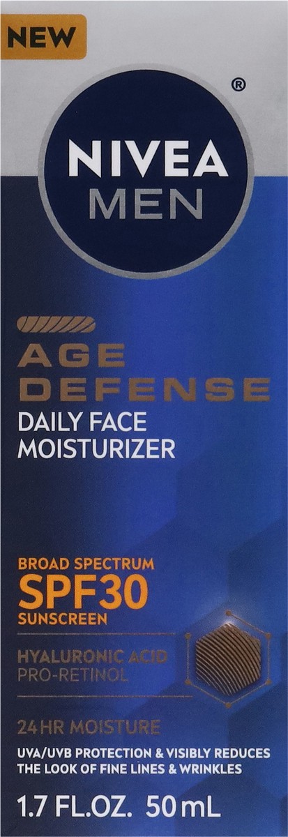 slide 3 of 12, Nivea Men Age Defense Daily Face Moisturizer W/Spf, 1.7 oz