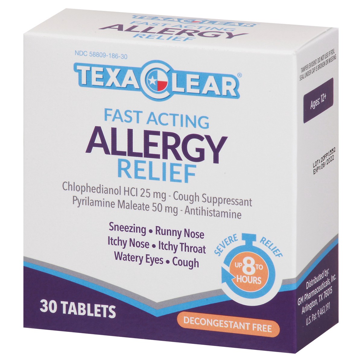 slide 5 of 9, Texa Clear Tablets Fast Acting Allergy Relief 30 ea, 30 ct