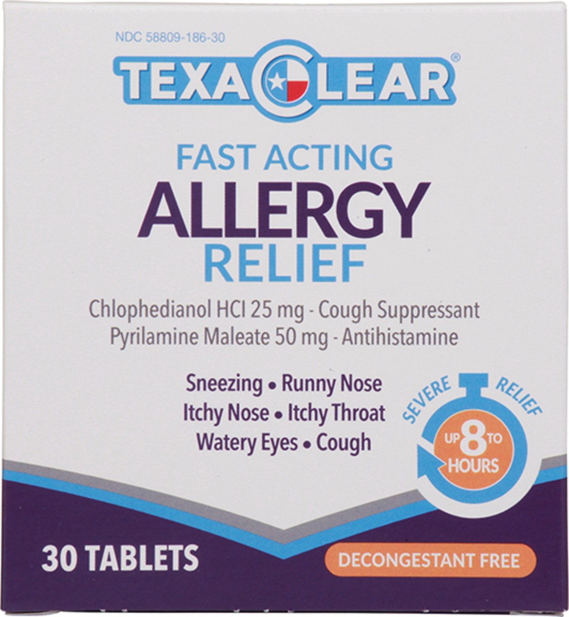 slide 7 of 9, Texa Clear Tablets Fast Acting Allergy Relief 30 ea, 30 ct