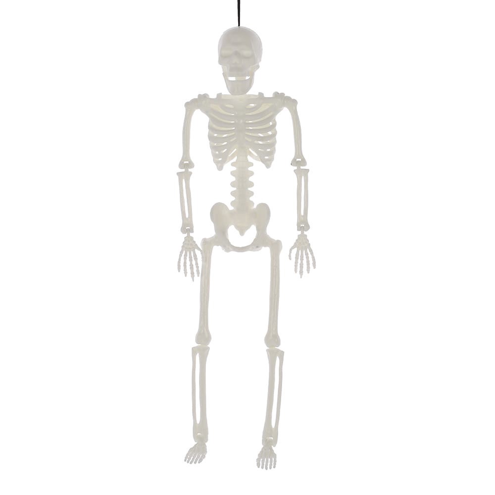 slide 2 of 2, Holiday Home Blacklight Handing Skeleton - White, 16 in