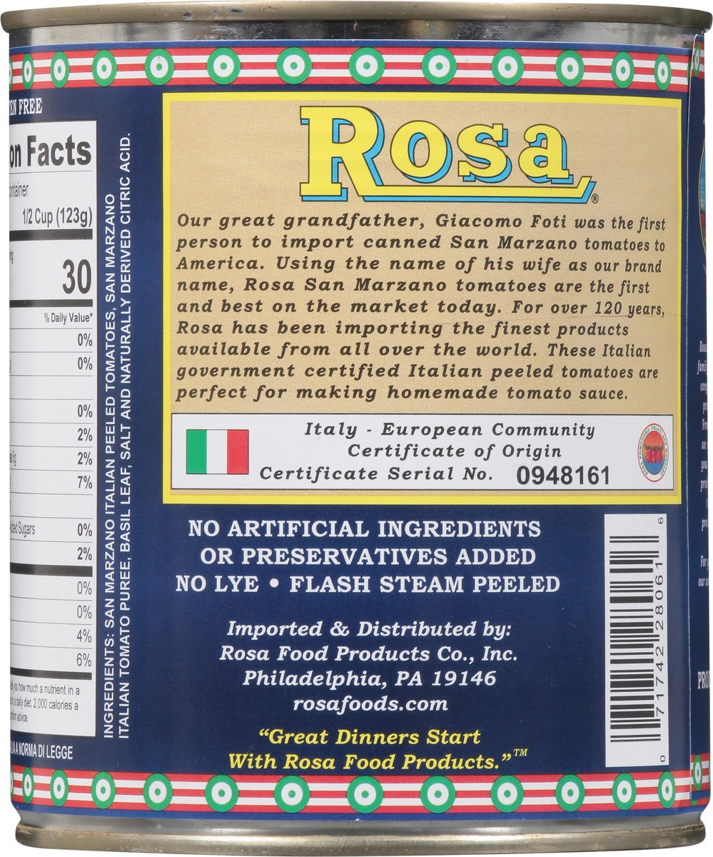 slide 12 of 13, Rosa San Marzano Peeled Tomatoes 28 oz, 28 oz