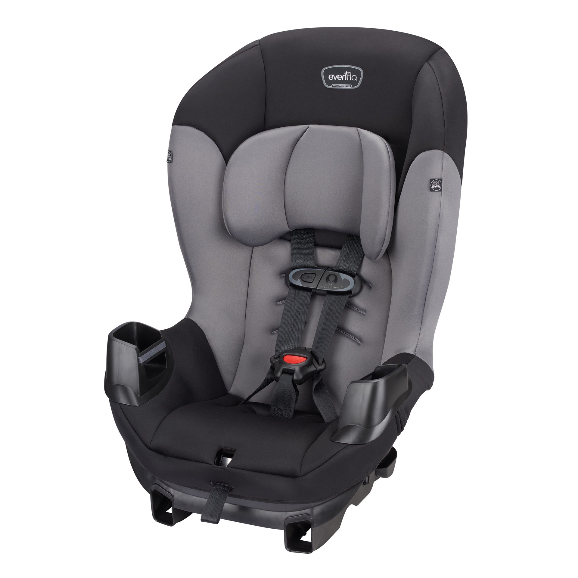 slide 4 of 10, Evenflo Sonus Convertible Car Seat (Charcoal Sky Gray), 14.90 lb