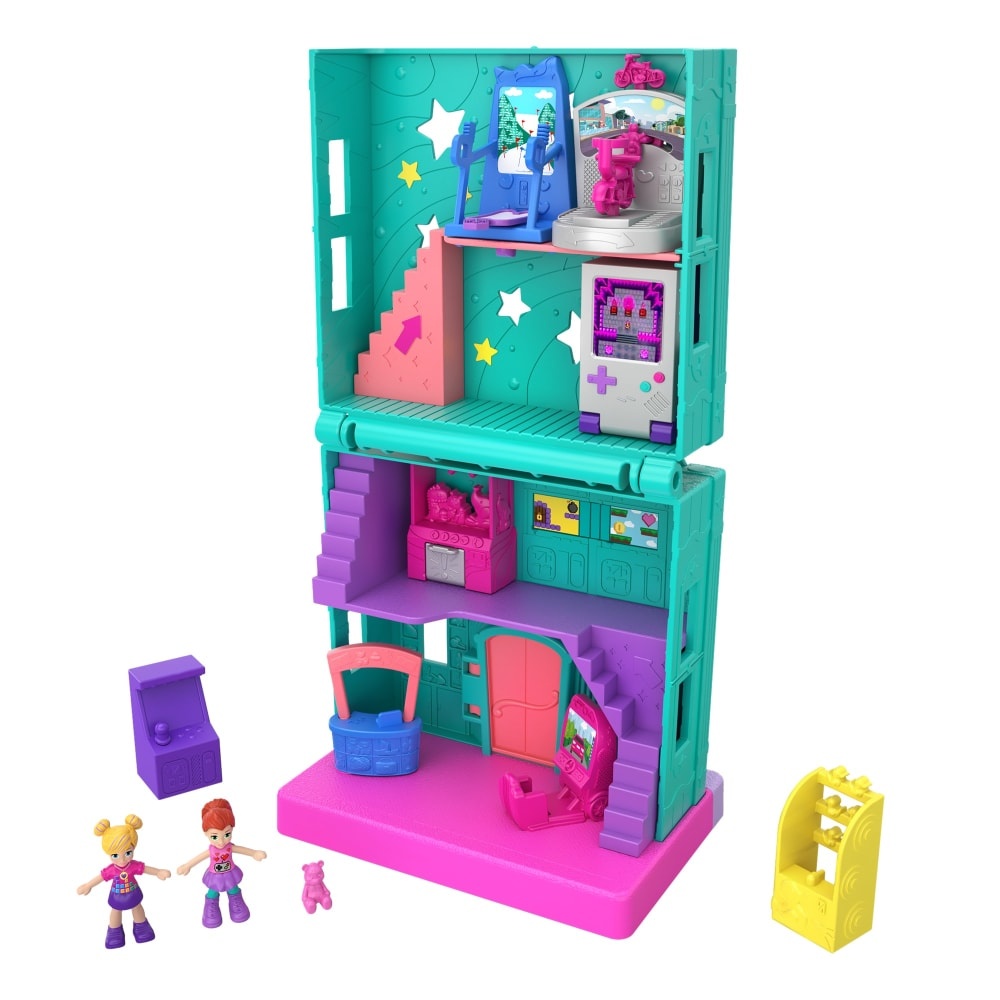 slide 1 of 1, Mattel Polly Pocket Pollyville Arcade Scene, 1 ct