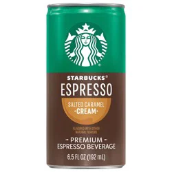 Starbucks Espresso Premium Espresso Beverage Espresso & Salted Caramel Cream 6.5 Fl Oz