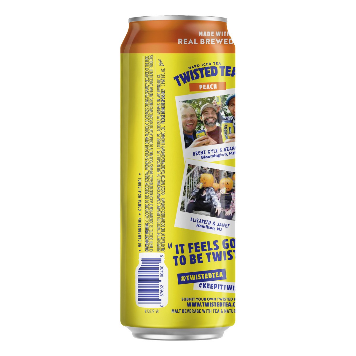 slide 4 of 8, Twisted Tea Peach, Hard Iced Tea (24 fl. oz. Can), 24 oz