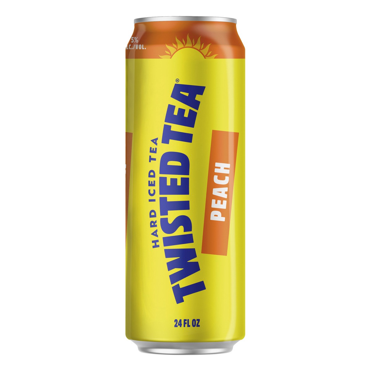 slide 1 of 8, Twisted Tea Hard Iced Tea, Peach, 24 oz