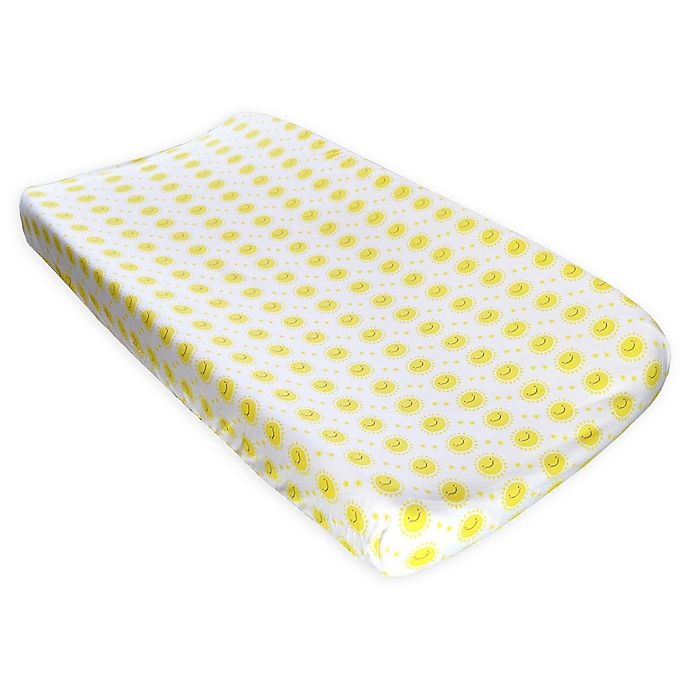 slide 1 of 1, Hello Spud Organic Cotton Happy Sun Changing Pad Cover - Yellow, 1 ct