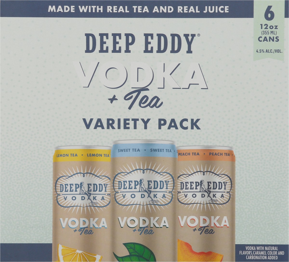 slide 6 of 9, Deep Eddy Variety Pack Vodka + Tea 6 - 12 fl oz Cans, 6 ct; 12 oz