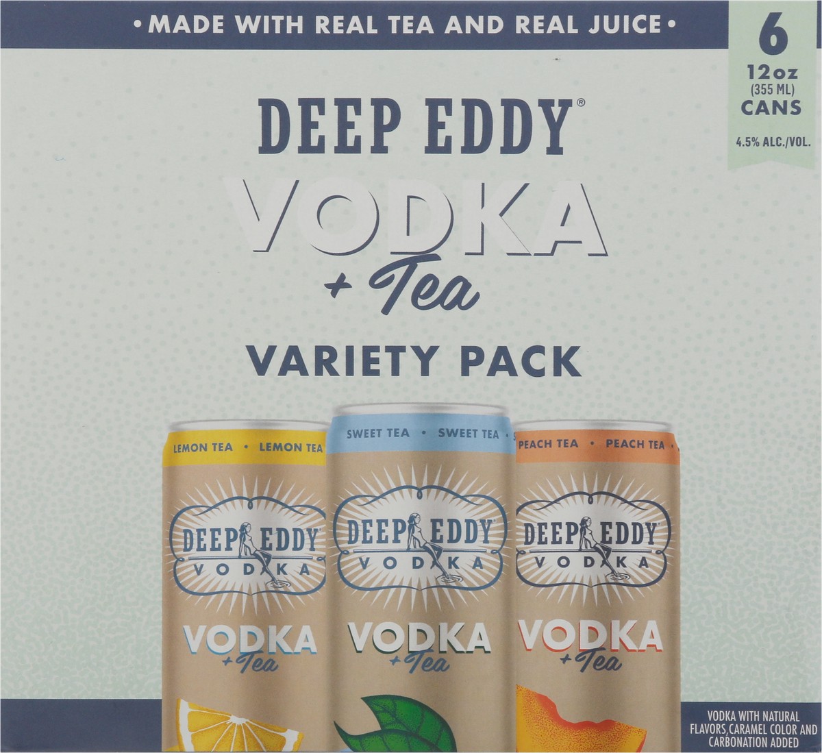 slide 5 of 9, Deep Eddy Variety Pack Vodka + Tea 6 - 12 fl oz Cans, 6 ct; 12 oz