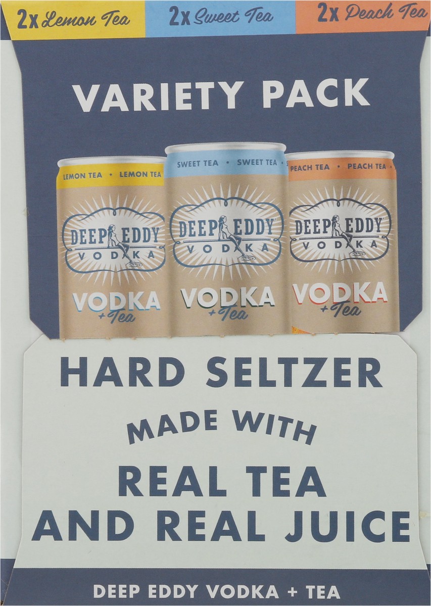 slide 3 of 9, Deep Eddy Variety Pack Vodka + Tea 6 - 12 fl oz Cans, 6 ct; 12 oz