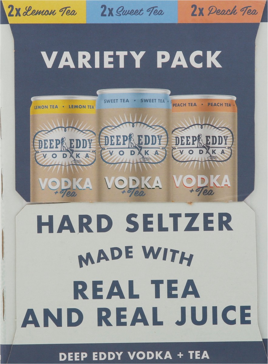 slide 7 of 9, Deep Eddy Variety Pack Vodka + Tea 6 - 12 fl oz Cans, 6 ct; 12 oz