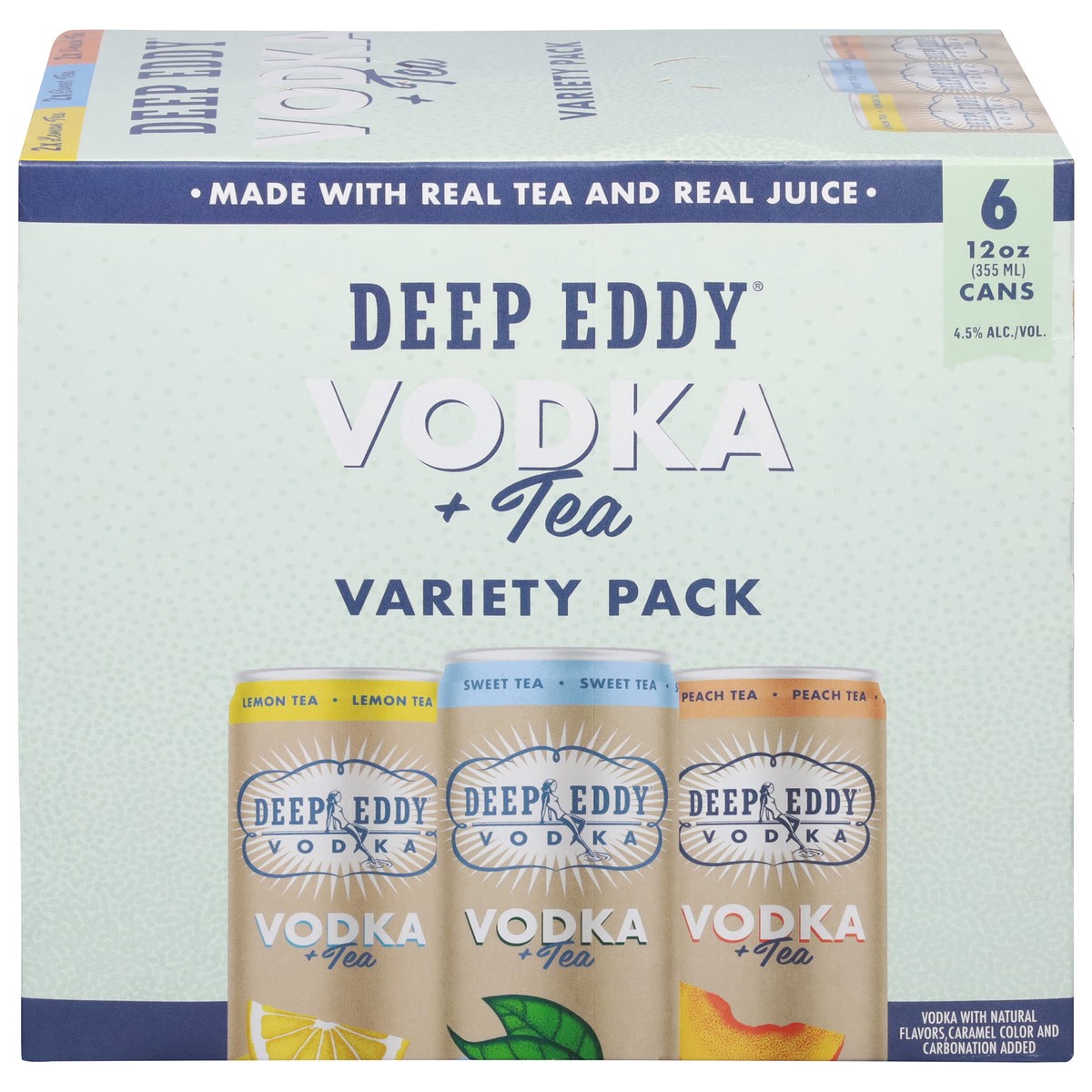 slide 1 of 9, Deep Eddy Variety Pack Vodka + Tea 6 - 12 fl oz Cans, 6 ct; 12 oz