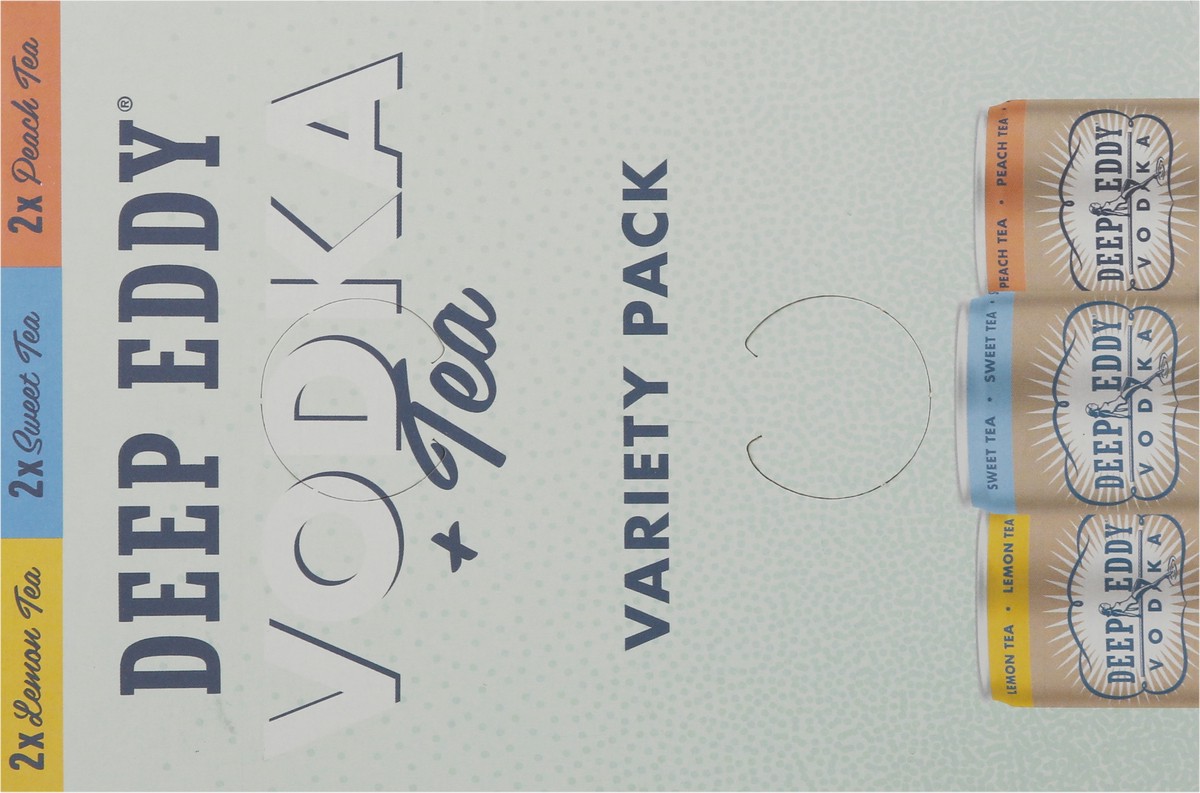 slide 4 of 9, Deep Eddy Variety Pack Vodka + Tea 6 - 12 fl oz Cans, 6 ct; 12 oz