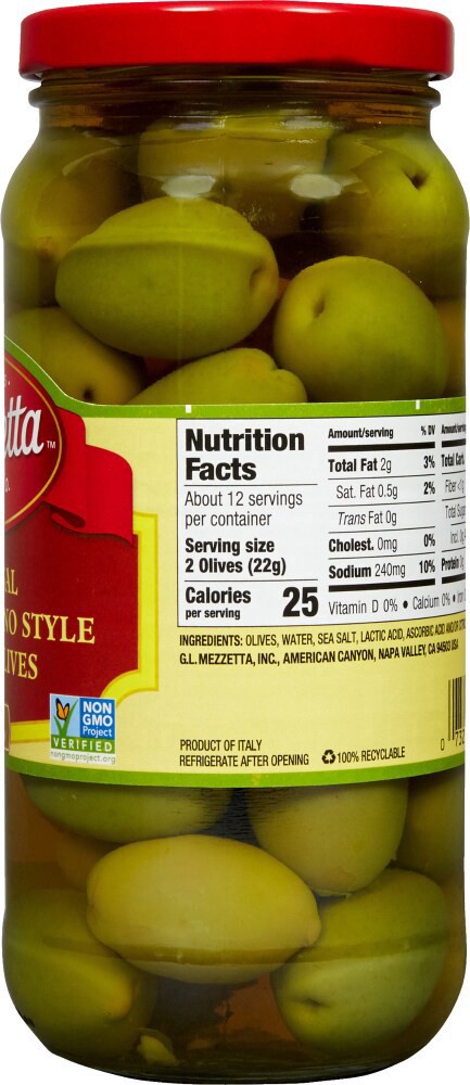 slide 5 of 6, Mezzetta Olives, Whole, Colossal, Castelvetrano Style - 10 oz, 10 oz