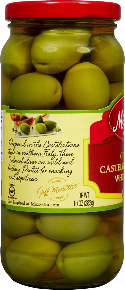 slide 3 of 6, Mezzetta Olives, Whole, Colossal, Castelvetrano Style - 10 oz, 10 oz