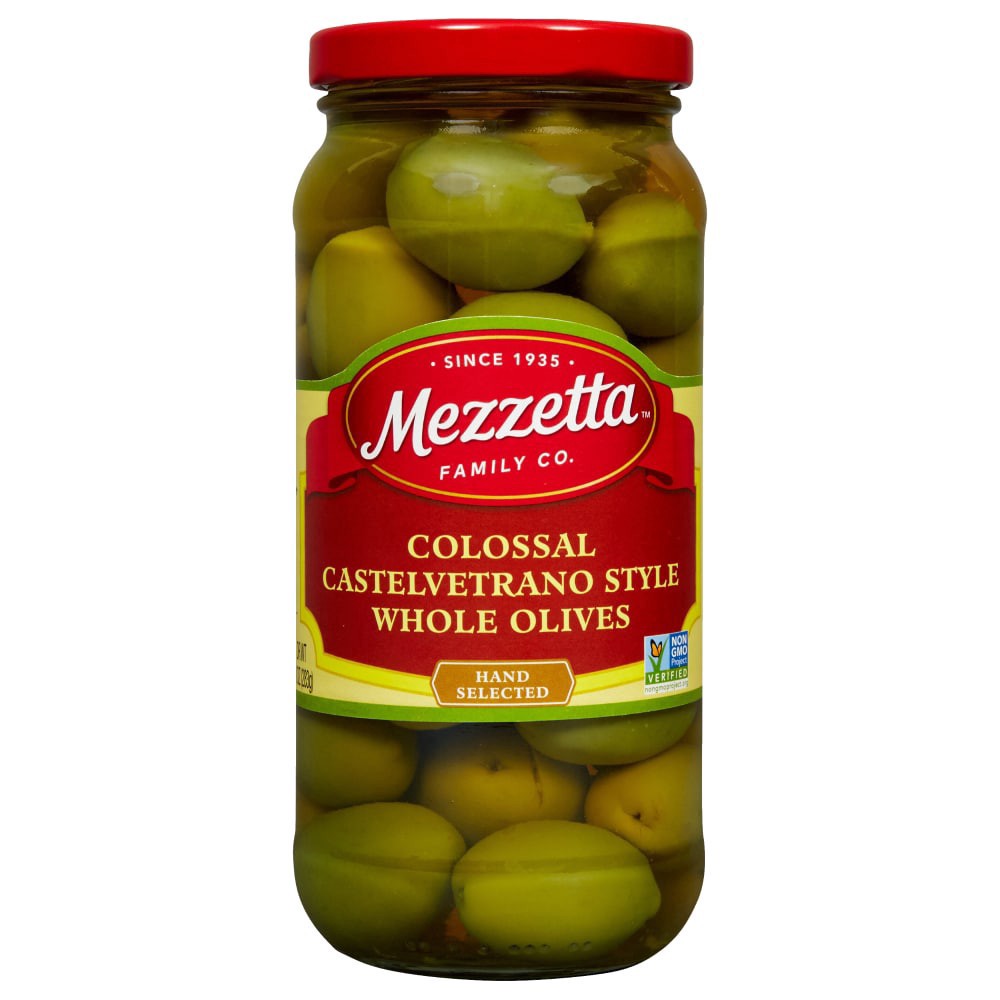 slide 1 of 6, Mezzetta Olives, Whole, Colossal, Castelvetrano Style - 10 oz, 10 oz