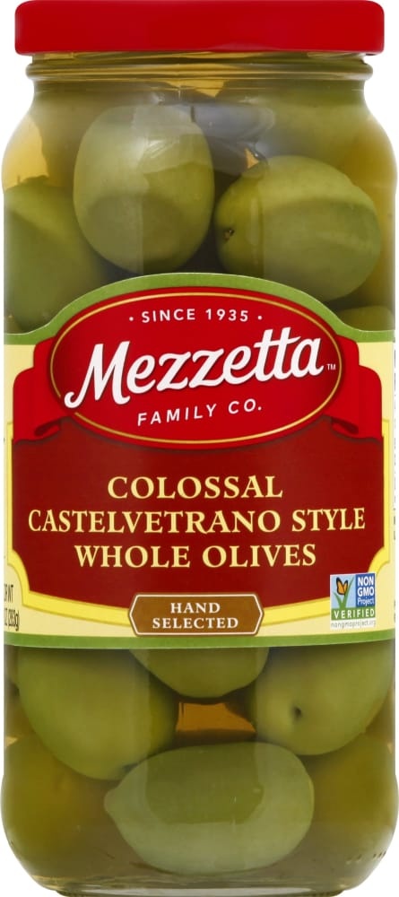 slide 1 of 1, Mezzetta Olives, Whole, Colossal, Castelvetrano Style, 10 oz