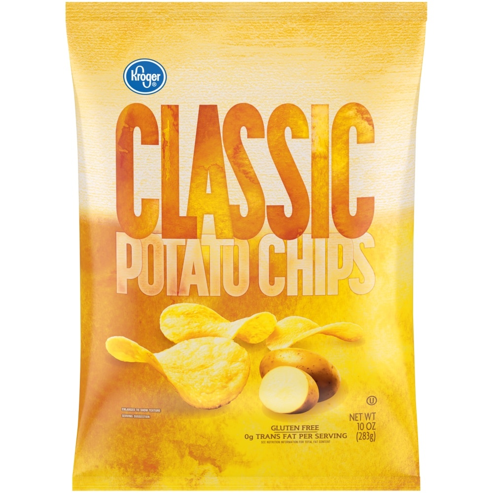 slide 1 of 1, Kroger Classic Potato Chips, 10 oz