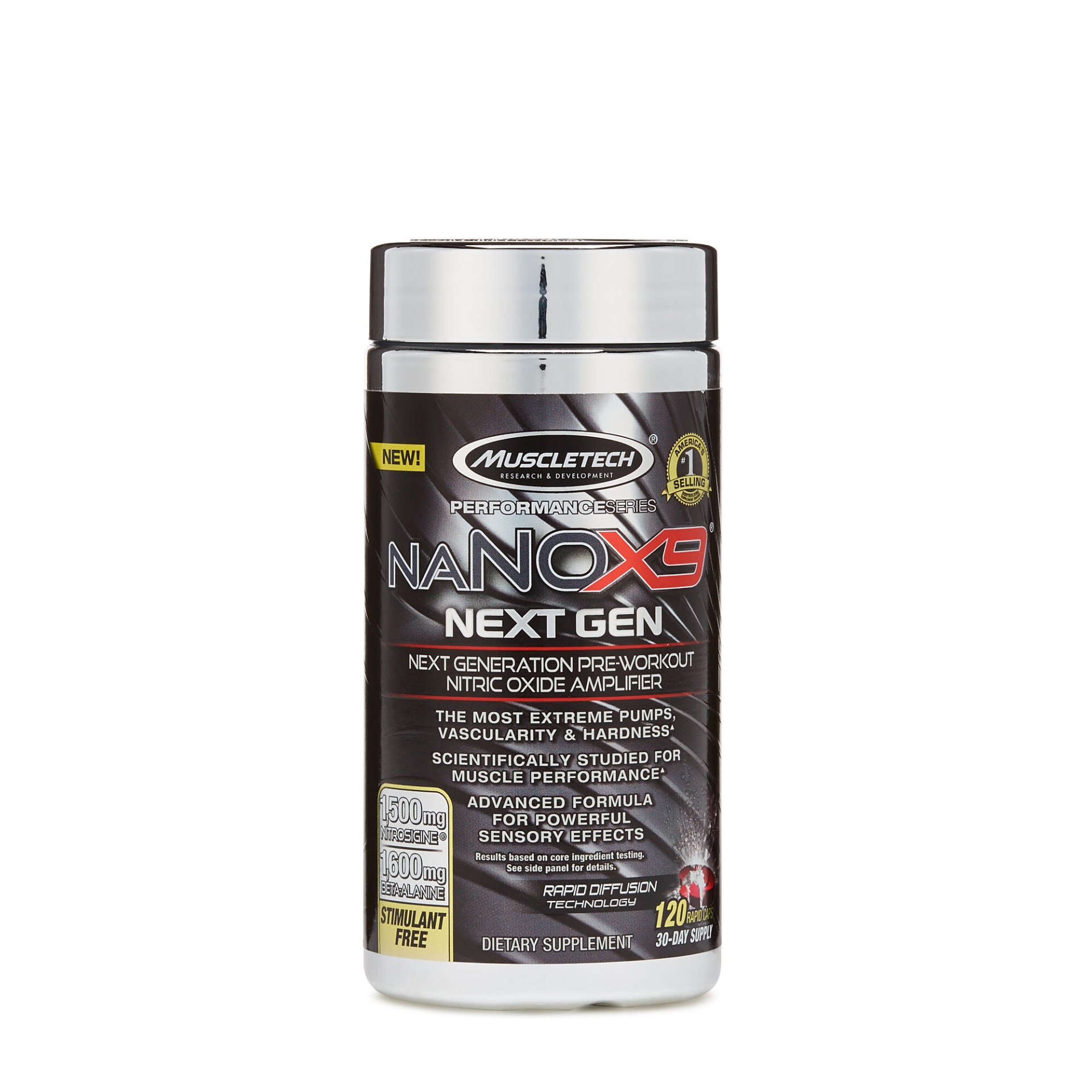 slide 1 of 1, MuscleTech naNOX9 Next Gen, 120 ct