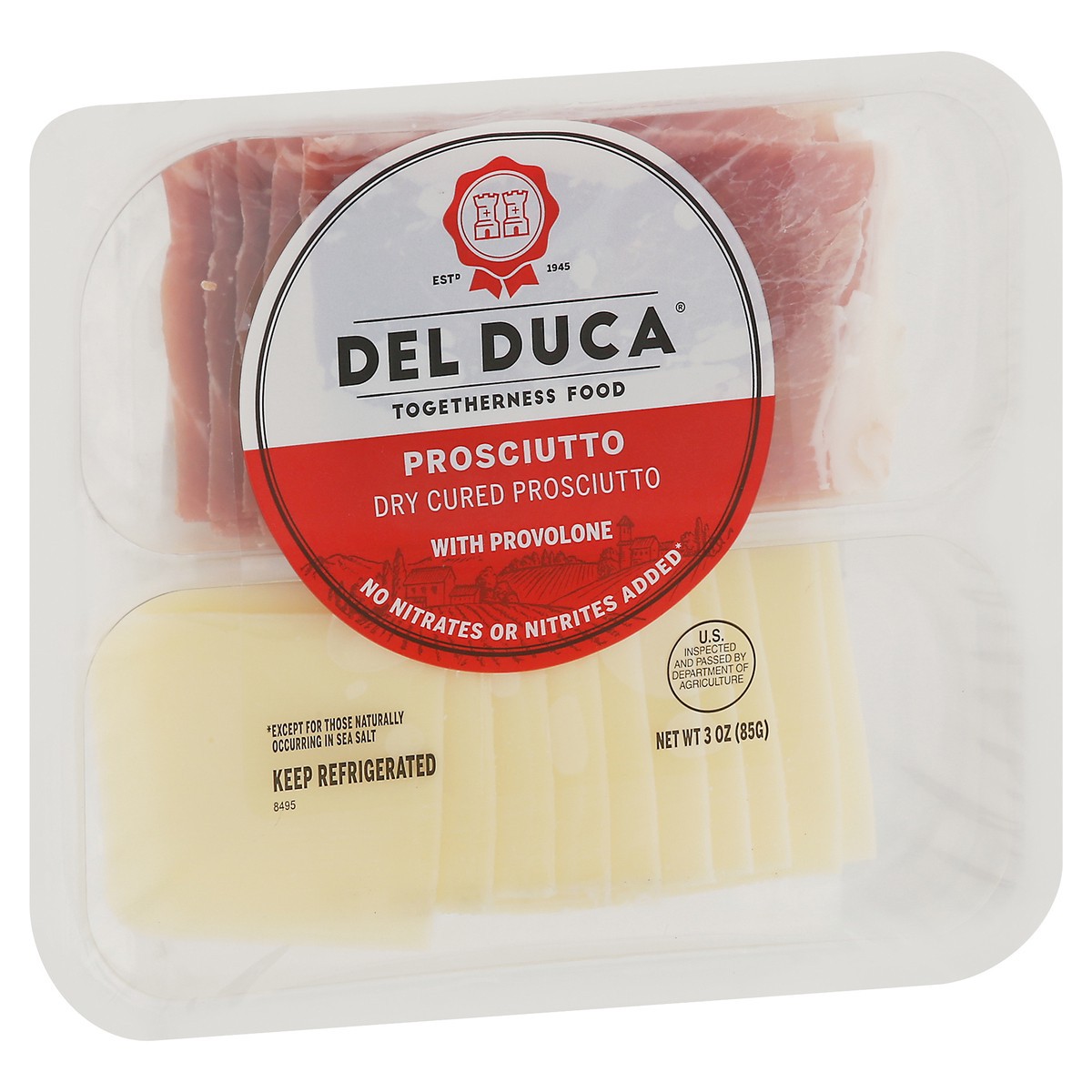 slide 7 of 9, Del Duca Dry Cured Prosciutto with Provolone 3 oz, 3 oz