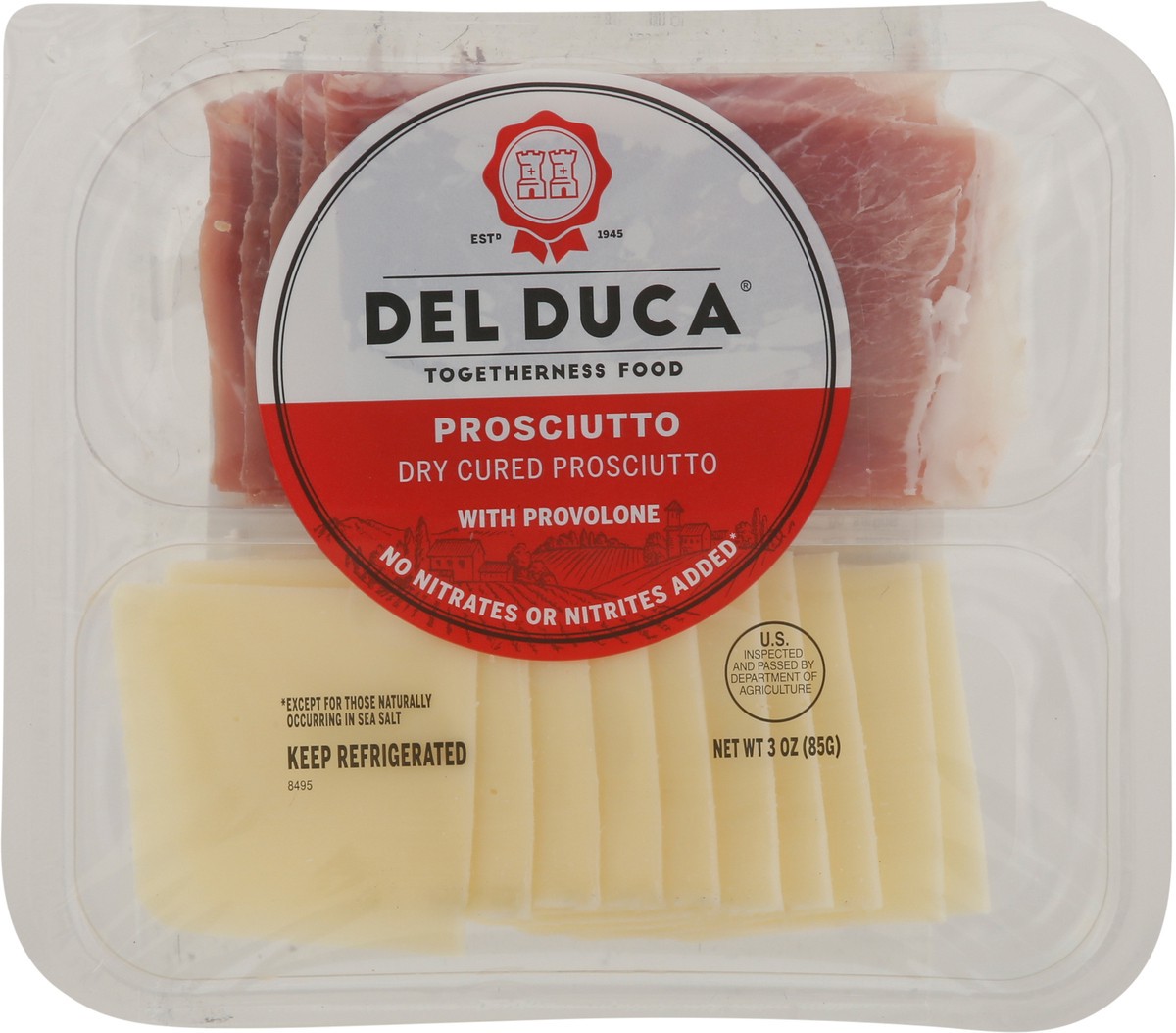 slide 8 of 9, Del Duca Dry Cured Prosciutto with Provolone 3 oz, 3 oz