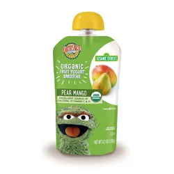 Earth's Best Organic Sesame Street Pear Mango Organic Fruit Yogurt Smoothie 4.2 oz. Pouch