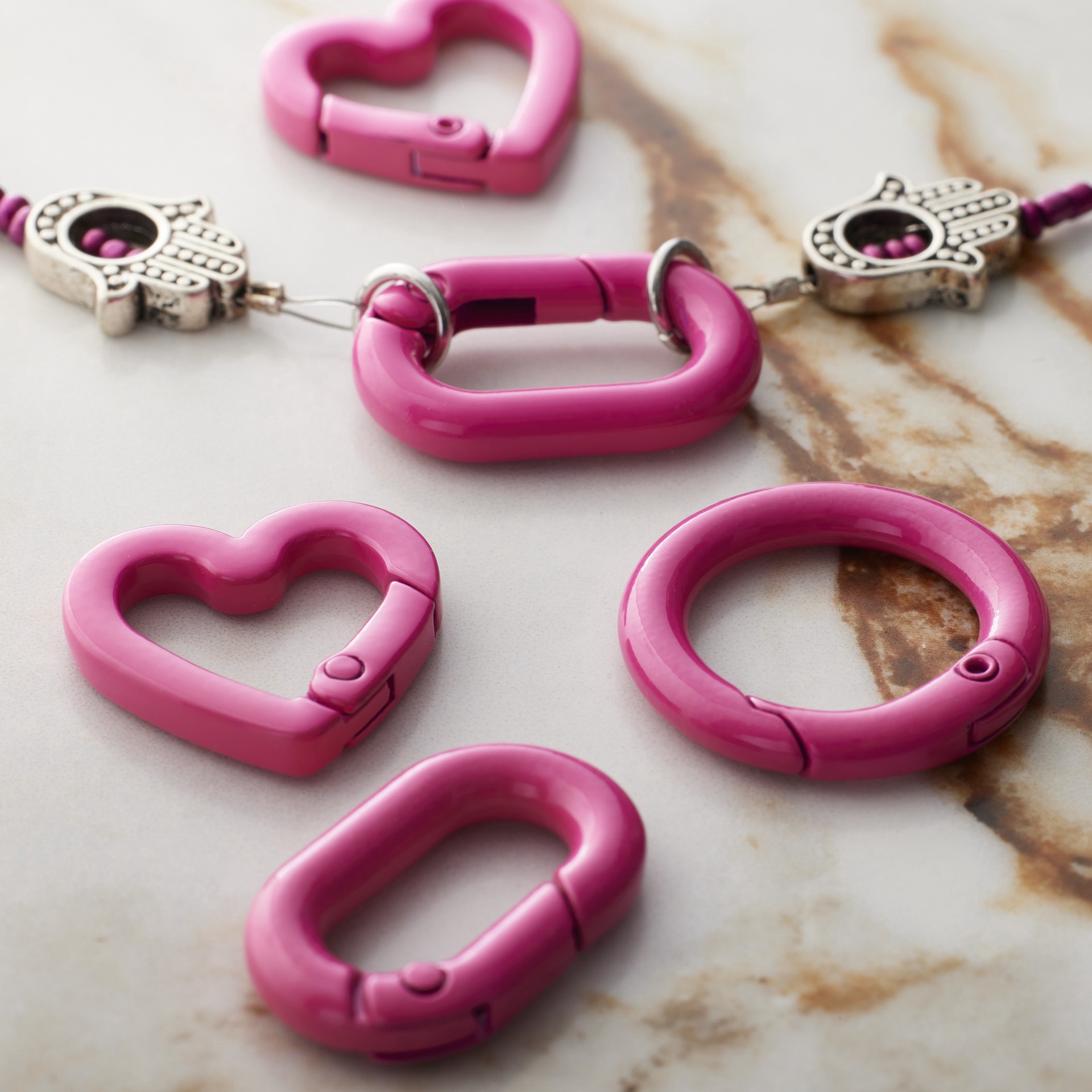 slide 2 of 3, Enameled Hinge Closure Assortment By Bead Landing, 16mm x 25mm