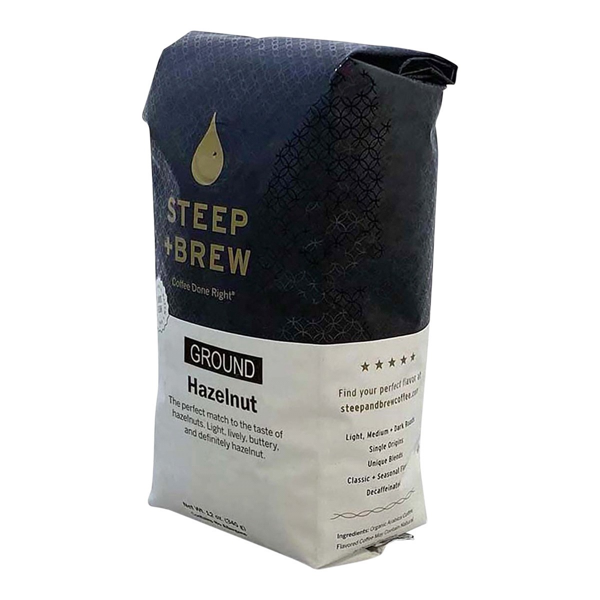 slide 8 of 13, Steep & Brew Ground Coffee Hazelnut - 12 oz, 12 oz