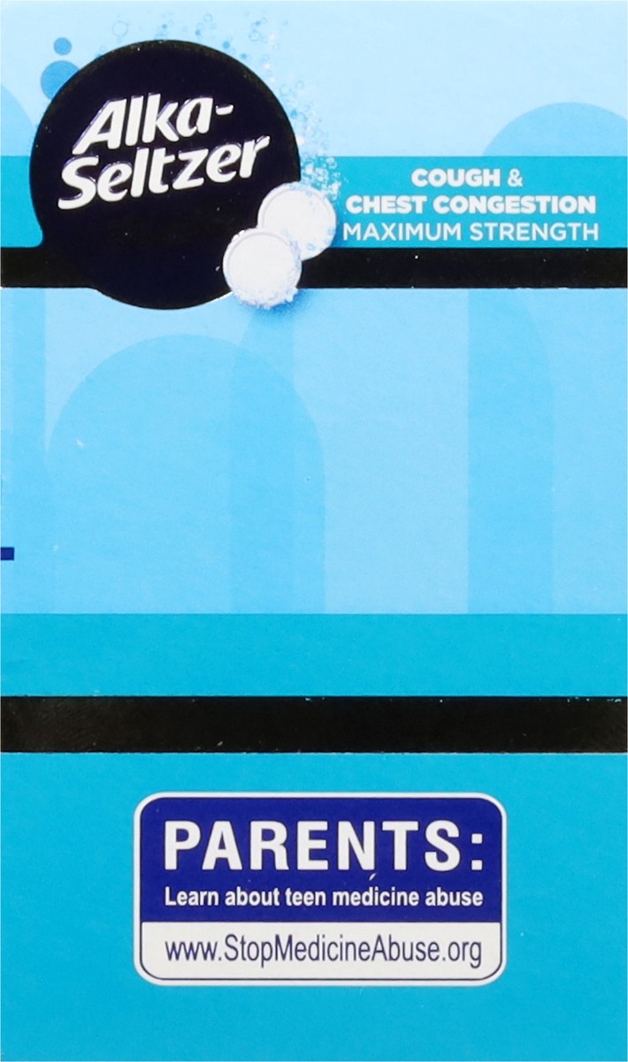 slide 6 of 13, Alka-Seltzer PowerFast Fizz Maximum Strength Cool Blueberry Pomegranate Flavor Cough & Chest Congestion 24 ea, 24 ct