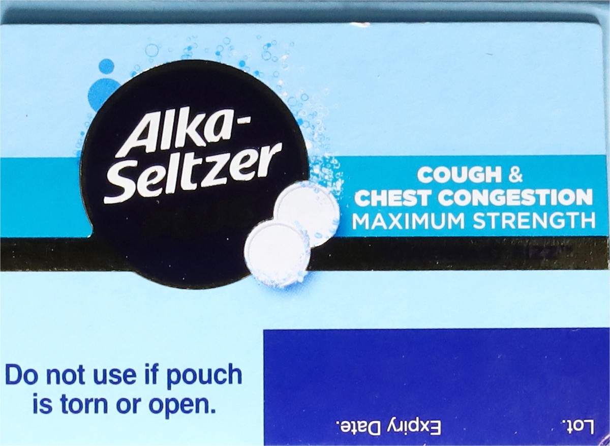 slide 13 of 13, Alka-Seltzer PowerFast Fizz Maximum Strength Cool Blueberry Pomegranate Flavor Cough & Chest Congestion 24 ea, 24 ct