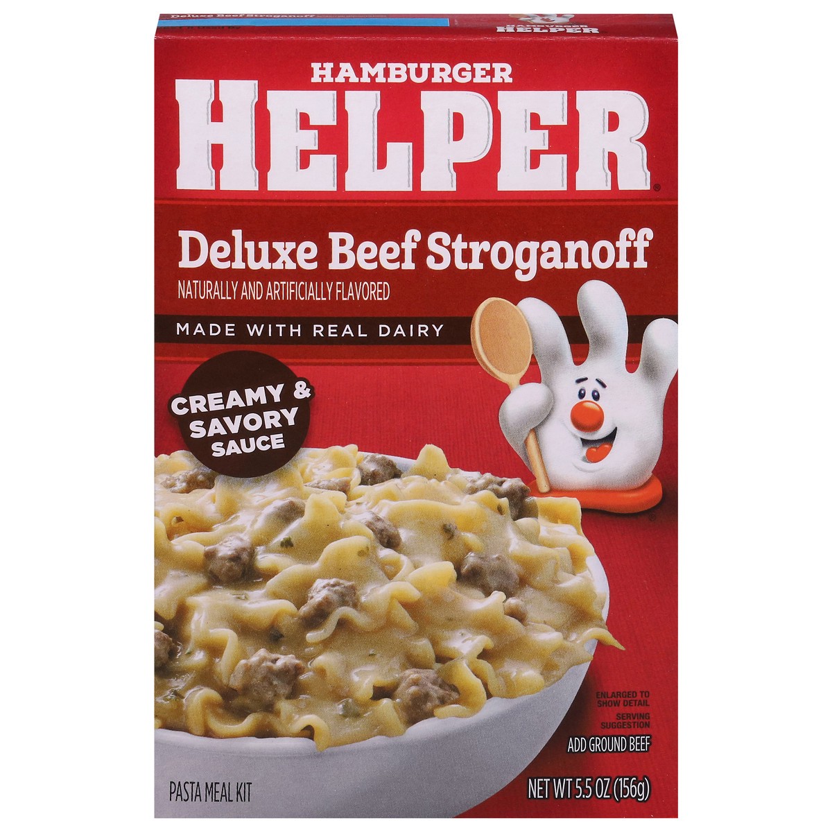 slide 1 of 6, Hamburger Helper Deluxe Beef Stroganoff Pasta Meal Kit 5.5 oz, 5.5 oz