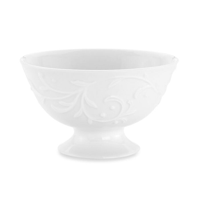 slide 1 of 1, Lenox Opal Innocence Carved Footed Dessert Bowl, 1 ct