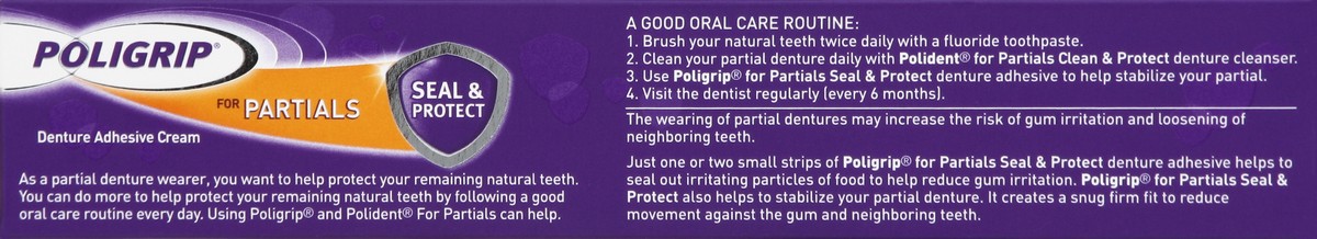 slide 4 of 5, Poligrip Denture Adhesive Cream 2.1 oz, 2.1 oz